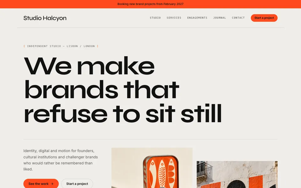 Studio Halcyon, creative agency template
