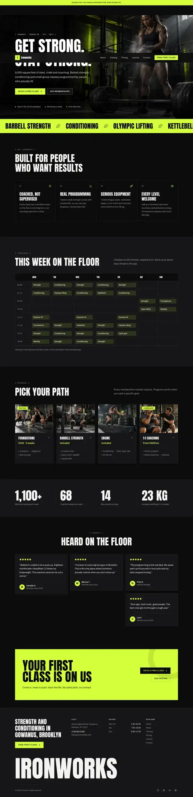 Ironworks home page