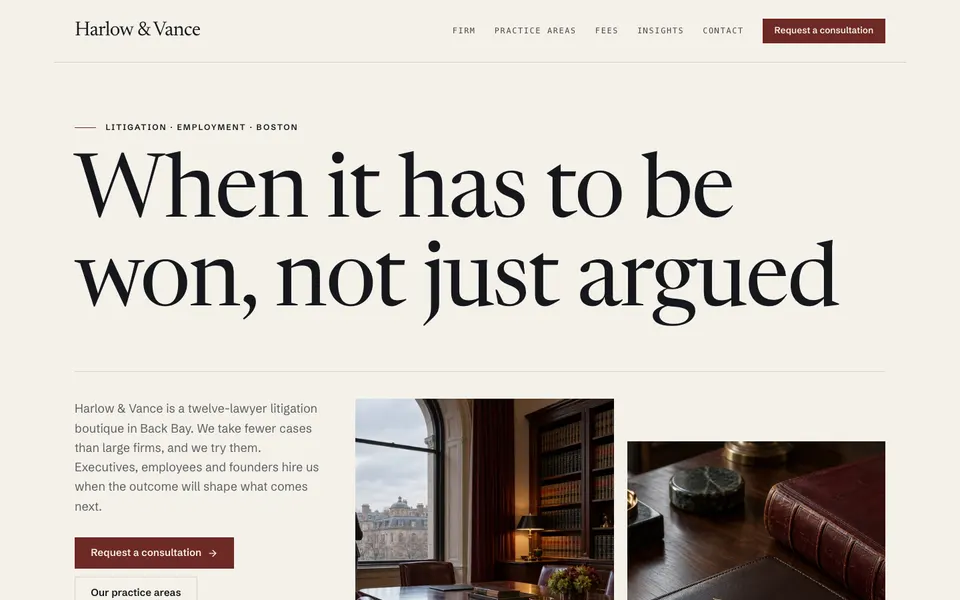 Harlow & Vance, law firm template