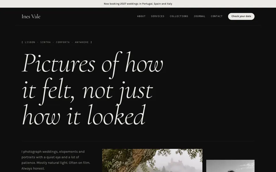 Ines Vale, photographer template